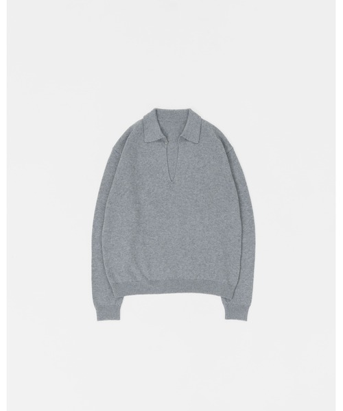 LAPIIS（ラピス）の「COTTON CASHMERE SKIPPER KNIT（ニット/セーター・メンズ・ブラック/グレー/ブラウン・MEDIUM/LARGE）」の3枚目の写真