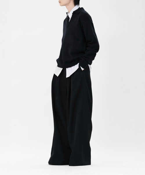 LAPIIS（ラピス）の「COTTON CASHMERE SKIPPER KNIT（ニット/セーター・メンズ・ブラック/グレー/ブラウン・MEDIUM/LARGE）」の5枚目の写真