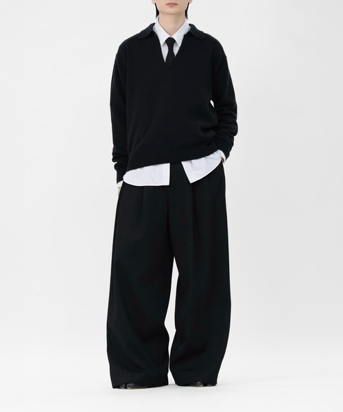 LAPIIS（ラピス）の「COTTON CASHMERE SKIPPER KNIT（ニット/セーター・メンズ・ブラック/グレー/ブラウン・MEDIUM/LARGE）」の8枚目の写真