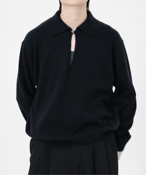 LAPIIS（ラピス）の「COTTON CASHMERE SKIPPER KNIT（ニット/セーター・メンズ・ブラック/グレー/ブラウン・MEDIUM/LARGE）」の12枚目の写真