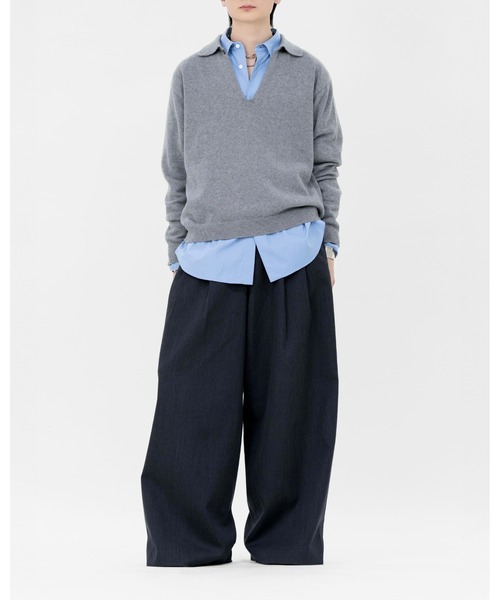 LAPIIS（ラピス）の「COTTON CASHMERE SKIPPER KNIT（ニット/セーター・メンズ・ブラック/グレー/ブラウン・MEDIUM/LARGE）」の17枚目の写真