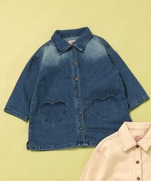 ハートポケットシャツワンピース