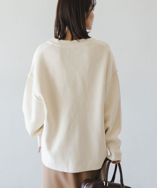 Noble（ノーブル）の「ファインハニカムVネックカーディガン（カーディガン/ボレロ・レディース・ブルー系その他/アイボリー/チャコールグレー・FREE）」の20枚目の写真