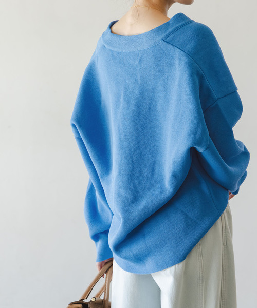 Noble（ノーブル）の「ファインハニカムVネックカーディガン（カーディガン/ボレロ・レディース・ブルー系その他/アイボリー/チャコールグレー・FREE）」の14枚目の写真