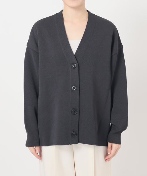 Noble（ノーブル）の「ファインハニカムVネックカーディガン（カーディガン/ボレロ・レディース・ブルー系その他/アイボリー/チャコールグレー・FREE）」の5枚目の写真