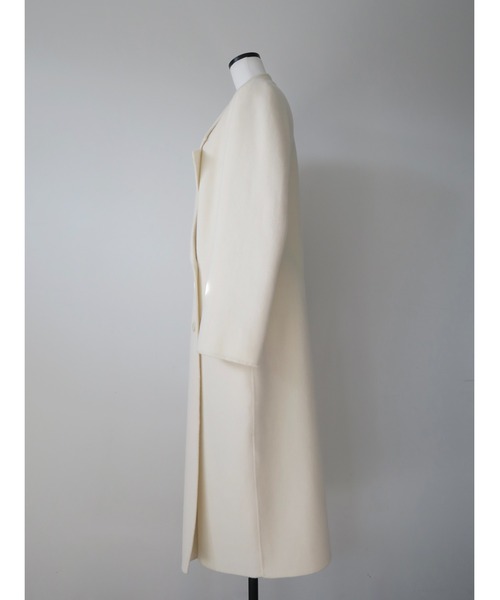 AMOMMA（アモマ）の「CASHMERE PADDED LONG COAT（チェスターコート・レディース・アイボリー・FREE）」の11枚目の写真