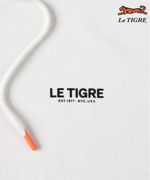 Right-on（ライトオン）の「Le TIGRE(ルティグレ)【メンズ】ダンボールロゴフルジップパーカー（パーカー・メンズ・ブラック/キナリ/ダークグレー・S/L/XL/M）」の7枚目の写真