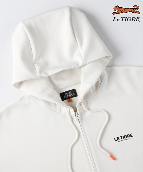 Right-on（ライトオン）の「Le TIGRE(ルティグレ)【メンズ】ダンボールロゴフルジップパーカー（パーカー・メンズ・ブラック/キナリ/ダークグレー・S/L/XL/M）」の8枚目の写真