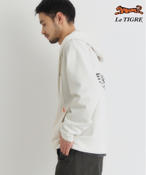 Right-on（ライトオン）の「Le TIGRE(ルティグレ)【メンズ】ダンボールロゴフルジップパーカー（パーカー・メンズ・ブラック/キナリ/ダークグレー・S/L/XL/M）」の20枚目の写真