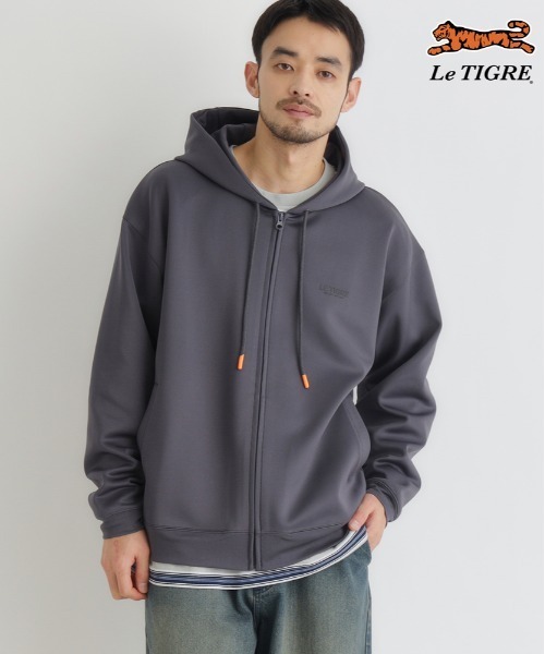 Right-on（ライトオン）の「Le TIGRE(ルティグレ)【メンズ】ダンボールロゴフルジップパーカー（パーカー・メンズ・ブラック/キナリ/ダークグレー・S/L/XL/M）」の17枚目の写真