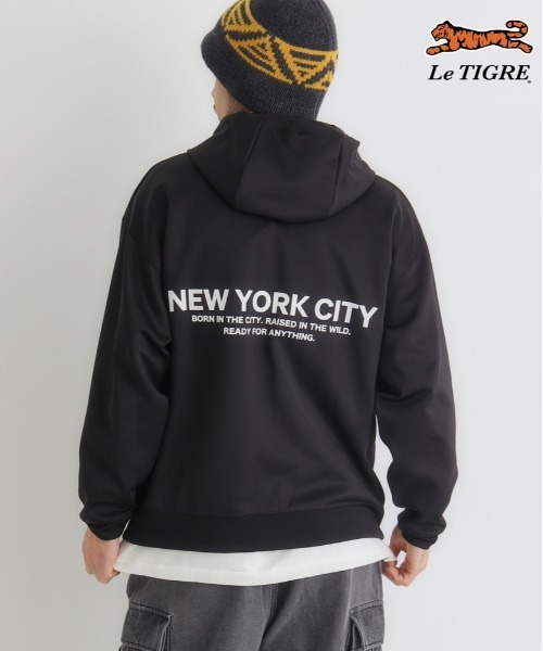 Right-on（ライトオン）の「Le TIGRE(ルティグレ)【メンズ】ダンボールロゴフルジップパーカー（パーカー・メンズ・ブラック/キナリ/ダークグレー・S/L/XL/M）」の13枚目の写真