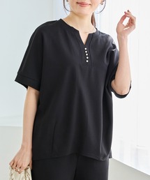 LAVEANGE | 【好機能シリーズ】接触冷感・吸水速乾|スキッパーパールプルオーバー(Tシャツ/カットソー)
