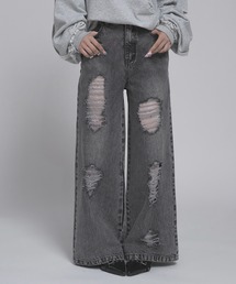 17HR（セブンティーンアワーズ）の「ハイウエストレースデニム（デニムパンツ）」