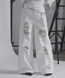 17HR（セブンティーンアワーズ）の「ハイウエストレースデニム（デニムパンツ）」