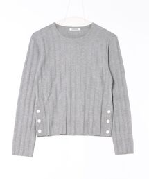 NEWYORKER（ニューヨーカー）の「レーヨンポリエステルリブ サイドボタンニットプルオーバー（ニット/セーター）」