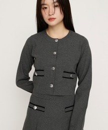 SLY（スライ）の「MILANO RIB KNIT C/D ミラノリブ ニットカーディガン 春服（カーディガン/ボレロ）」