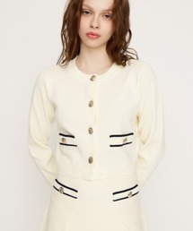 SLY（スライ）の「MILANO RIB KNIT C/D ミラノリブ ニットカーディガン 春服（カーディガン/ボレロ）」