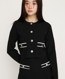 SLY（スライ）の「MILANO RIB KNIT C/D ミラノリブ ニットカーディガン 春服（カーディガン/ボレロ）」