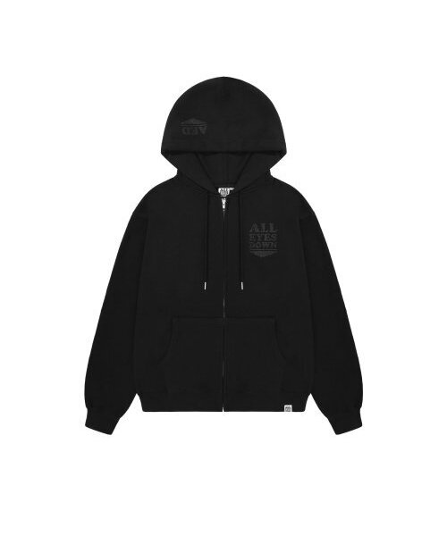 CRACK LOGO ZIPUP HOODIE (BLACK)