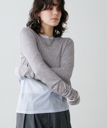 【LARUTA】シアバター加工シアークルーネックプルオーバー