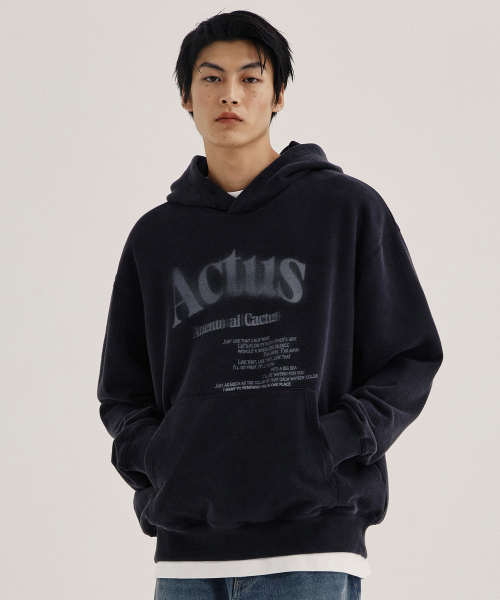 KIIMUIR(キミュア)の「ピグメントACTUSフードパーカー_チャコール(パーカー・レディース・チャコール・MEDIUM/LARGE/SMALL)」の4枚目の写真