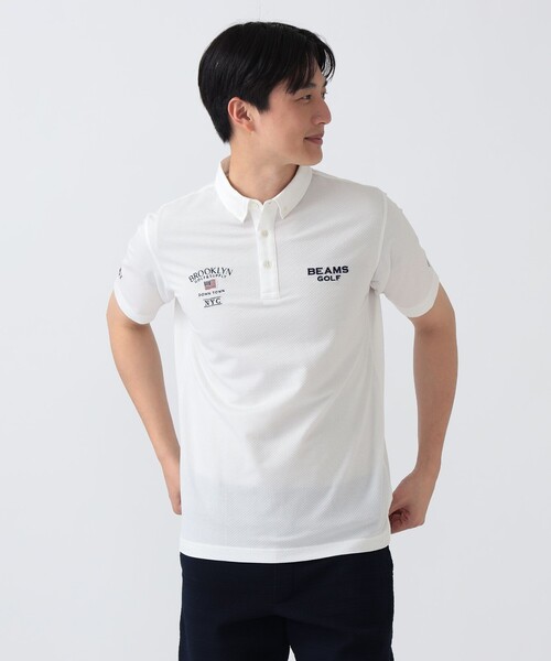PURPLE LABEL / BROOKLYN ブロック型ジャカード ポロシャツ