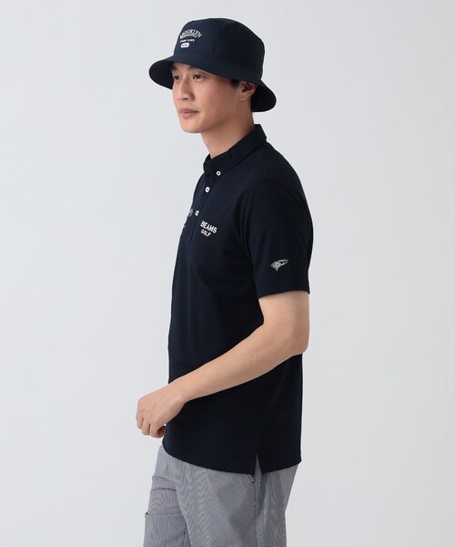 BEAMS GOLF(ビームスゴルフ)の「PURPLE LABEL / BROOKLYN ブロック型ジャカード ポロシャツ(ポロシャツ・レディース・ホワイト/ネイビー/ベージュ・MEDIUM/SMALL/X-LARGE/LARGE)」の9枚目の写真