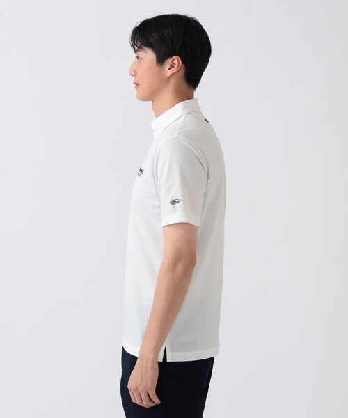 BEAMS GOLF(ビームスゴルフ)の「PURPLE LABEL / BROOKLYN ブロック型ジャカード ポロシャツ(ポロシャツ・レディース・ホワイト/ネイビー/ベージュ・MEDIUM/SMALL/X-LARGE/LARGE)」の10枚目の写真