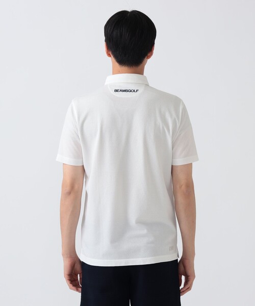 BEAMS GOLF(ビームスゴルフ)の「PURPLE LABEL / BROOKLYN ブロック型ジャカード ポロシャツ(ポロシャツ・レディース・ホワイト/ネイビー/ベージュ・MEDIUM/SMALL/X-LARGE/LARGE)」の11枚目の写真