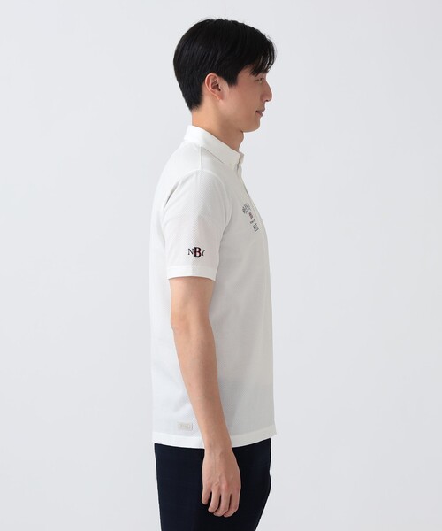 BEAMS GOLF(ビームスゴルフ)の「PURPLE LABEL / BROOKLYN ブロック型ジャカード ポロシャツ(ポロシャツ・レディース・ホワイト/ネイビー/ベージュ・MEDIUM/SMALL/X-LARGE/LARGE)」の12枚目の写真