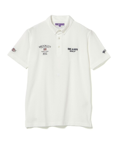 BEAMS GOLF(ビームスゴルフ)の「PURPLE LABEL / BROOKLYN ブロック型ジャカード ポロシャツ(ポロシャツ・レディース・ホワイト/ネイビー/ベージュ・MEDIUM/SMALL/X-LARGE/LARGE)」の13枚目の写真