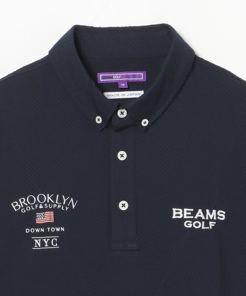 BEAMS GOLF(ビームスゴルフ)の「PURPLE LABEL / BROOKLYN ブロック型ジャカード ポロシャツ(ポロシャツ・レディース・ホワイト/ネイビー/ベージュ・MEDIUM/SMALL/X-LARGE/LARGE)」の20枚目の写真