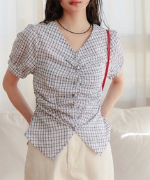 miette | フロントギャザー半袖ブラウス(シャツ/ブラウス)