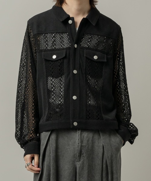 CASPER JOHN(キャスパージョン)の「Lace docking G-jumper/レースドッキング Gジャン(デニムジャケット・メンズ・ブラック/ネイビー・LARGE/MEDIUM/SMALL/X-SMALL)」の14枚目の写真