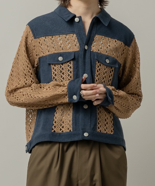 CASPER JOHN(キャスパージョン)の「Lace docking G-jumper/レースドッキング Gジャン(デニムジャケット・メンズ・ブラック/ネイビー・LARGE/MEDIUM/SMALL/X-SMALL)」の19枚目の写真