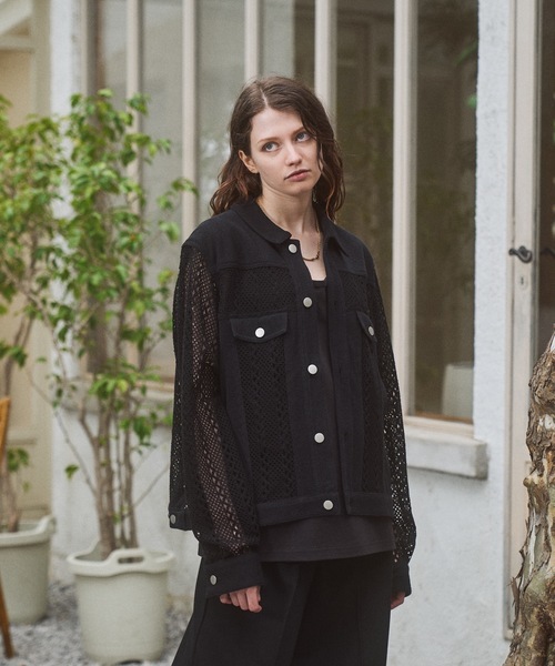 CASPER JOHN(キャスパージョン)の「Lace docking G-jumper/レースドッキング Gジャン(デニムジャケット・メンズ・ブラック/ネイビー・LARGE/MEDIUM/SMALL/X-SMALL)」の5枚目の写真