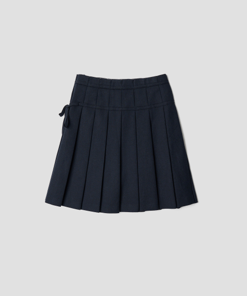 TTUDEMENT（トュードメント）の「RIBBON TIE PLEATED MIDI SKIRT NAVY（スカート・レディース・その他・S/M）」の6枚目の写真