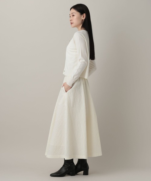 A part by（アパートバイ）の「ジャガードフレアスカート（スカート・レディース・ブラック/アイボリー・FREE）」の4枚目の写真