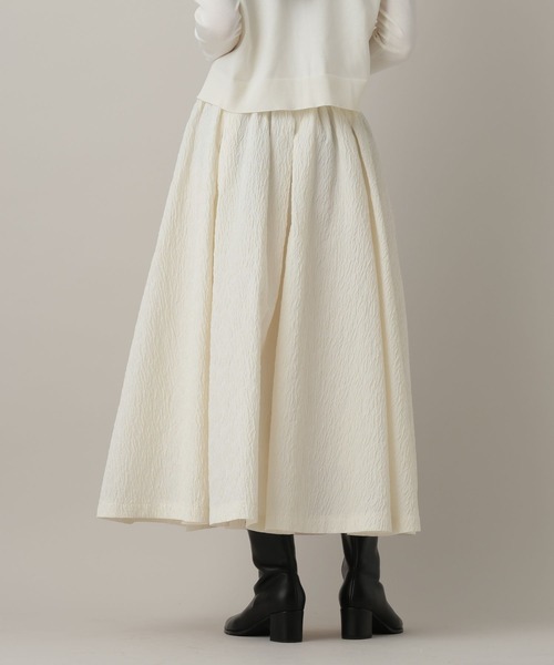 A part by（アパートバイ）の「ジャガードフレアスカート（スカート・レディース・ブラック/アイボリー・FREE）」の6枚目の写真