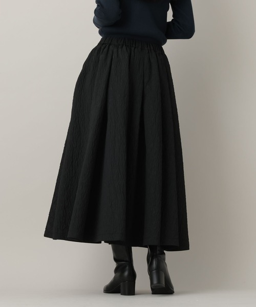 A part by（アパートバイ）の「ジャガードフレアスカート（スカート・レディース・ブラック/アイボリー・FREE）」の8枚目の写真