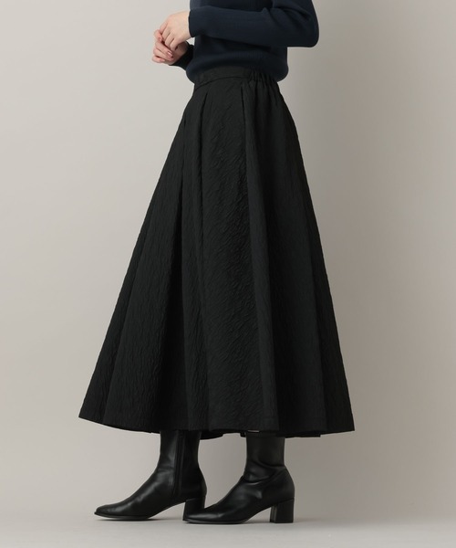 A part by（アパートバイ）の「ジャガードフレアスカート（スカート・レディース・ブラック/アイボリー・FREE）」の9枚目の写真