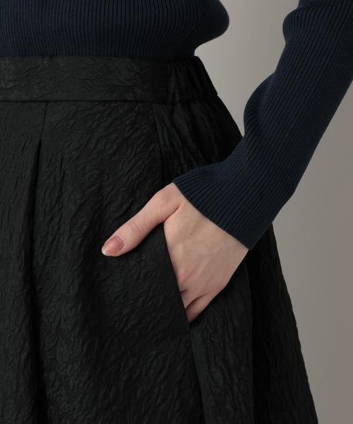 A part by（アパートバイ）の「ジャガードフレアスカート（スカート・レディース・ブラック/アイボリー・FREE）」の14枚目の写真