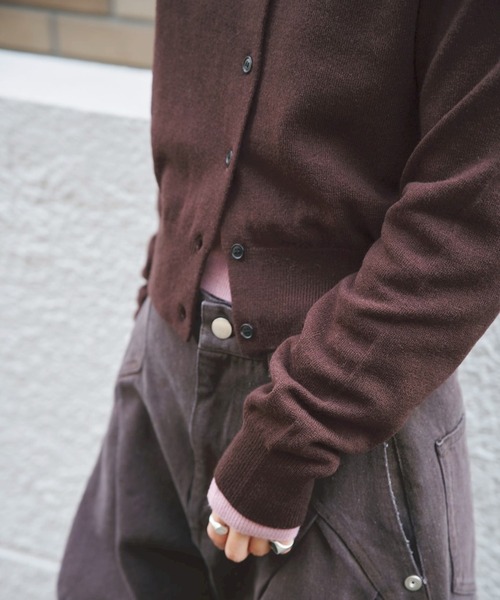 CONZ(コンズ)の「MERINO WOOL ENSEMBLE KNIT(ニット/セーター・レディース・レッド/グレー/ブラウン・FREE)」の21枚目の写真