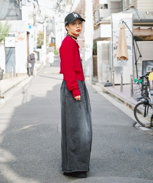 CONZ(コンズ)の「MERINO WOOL ENSEMBLE KNIT(ニット/セーター・レディース・レッド/グレー/ブラウン・FREE)」の11枚目の写真