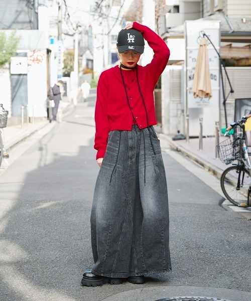 CONZ(コンズ)の「MERINO WOOL ENSEMBLE KNIT(ニット/セーター・レディース・レッド/グレー/ブラウン・FREE)」の12枚目の写真