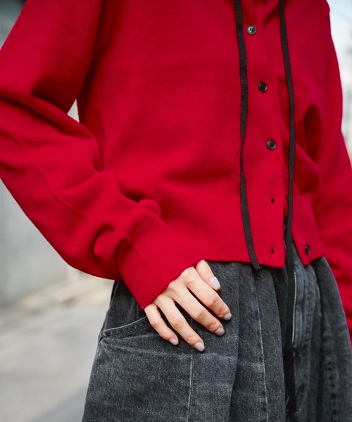 CONZ(コンズ)の「MERINO WOOL ENSEMBLE KNIT(ニット/セーター・レディース・レッド/グレー/ブラウン・FREE)」の15枚目の写真