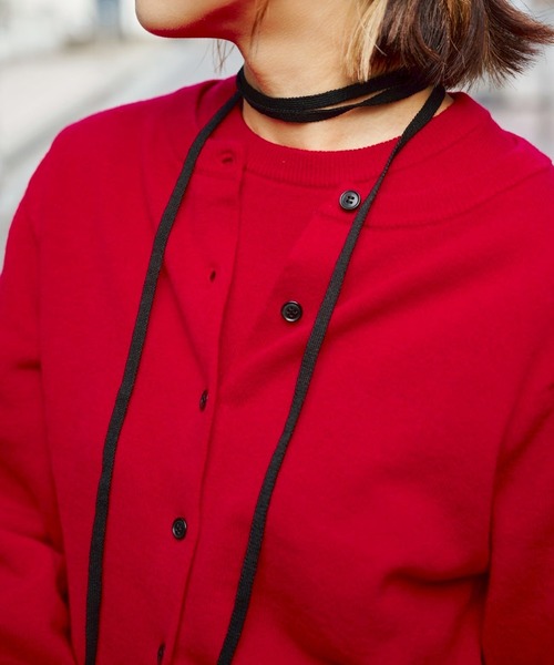 CONZ(コンズ)の「MERINO WOOL ENSEMBLE KNIT(ニット/セーター・レディース・レッド/グレー/ブラウン・FREE)」の16枚目の写真