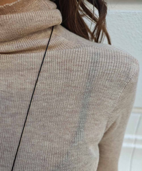esutoreja（エストレジャ）の「タートルネックリブニットトップス（ニット/セーター・レディース・ベージュ/ブラウン/ピンク/ブルー/グレー/ブラック・FREE）」の22枚目の写真