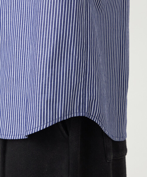 Purple&Yellow（パープルアンドイエロー）の「バック刺繍 ストライプシャツ（シャツ/ブラウス・メンズ・ブラック/ネイビー・MEDIUM/SMALL/LARGE）」の22枚目の写真