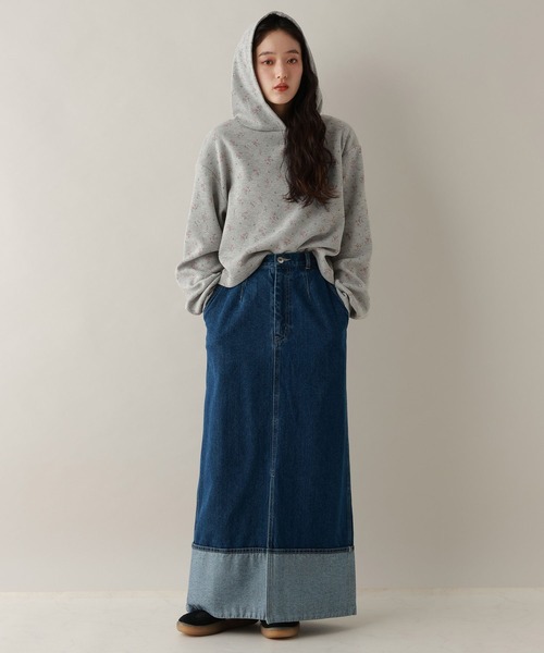 RAGEBLUE（レイジブルー）の「ワッフルフラワーパーカー（パーカー・レディース・グレー/ピンク・FREE）」の5枚目の写真